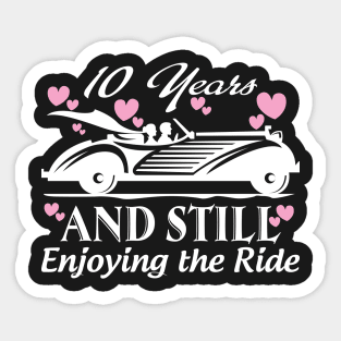 Anniversary Gift 10 years Wedding Marriage Sticker